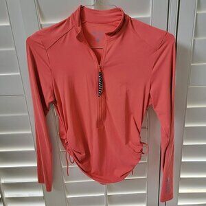 Carve Designs Half Zip Pullover in Rose Pink - Size XS